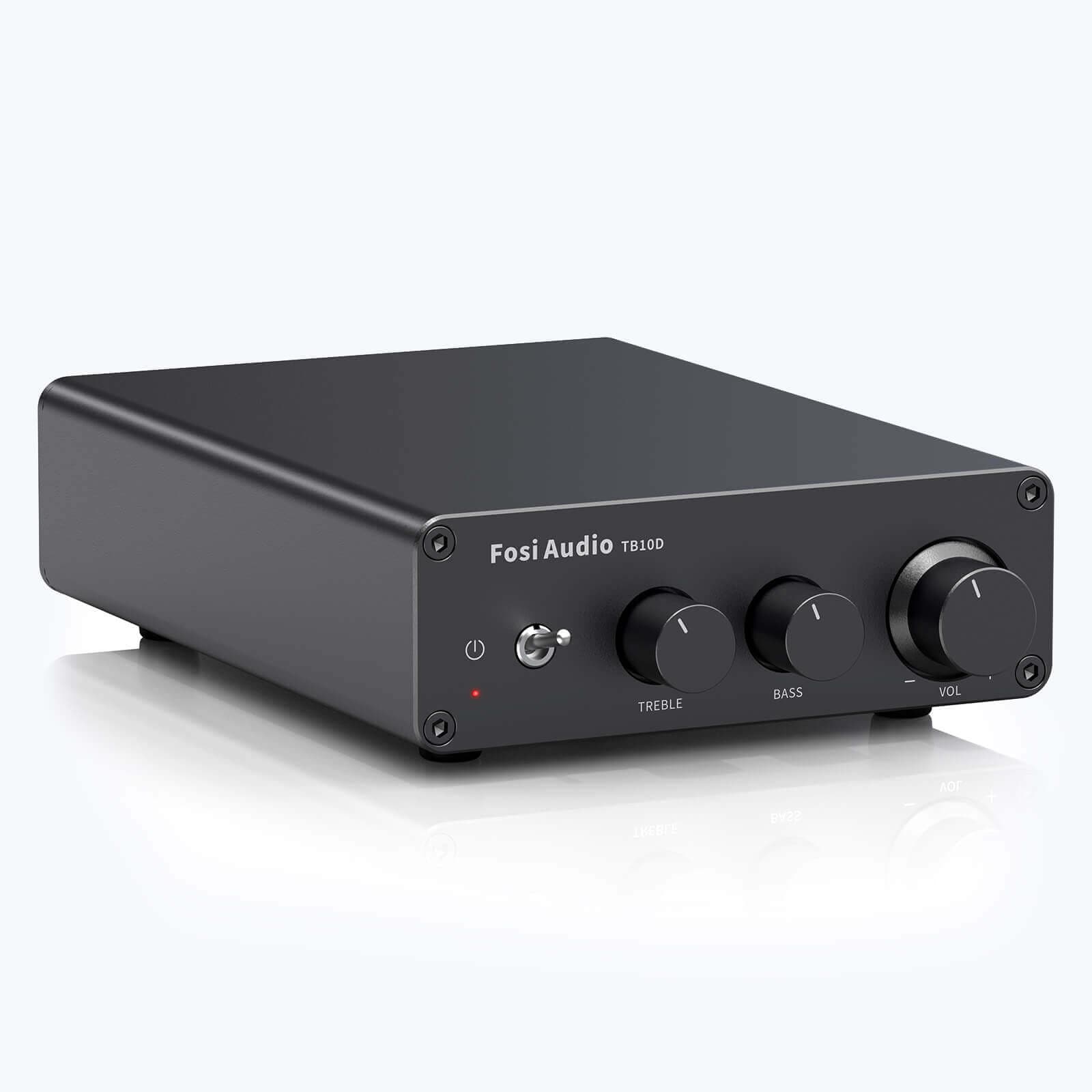 [Upgraded Version] Fosi Audio TB10D TPA3255 Power Amplifier 300Wx2 HiFi Digital Stereo Audio Amp 2.0 Channel Amplifier with Bass and Treble Control