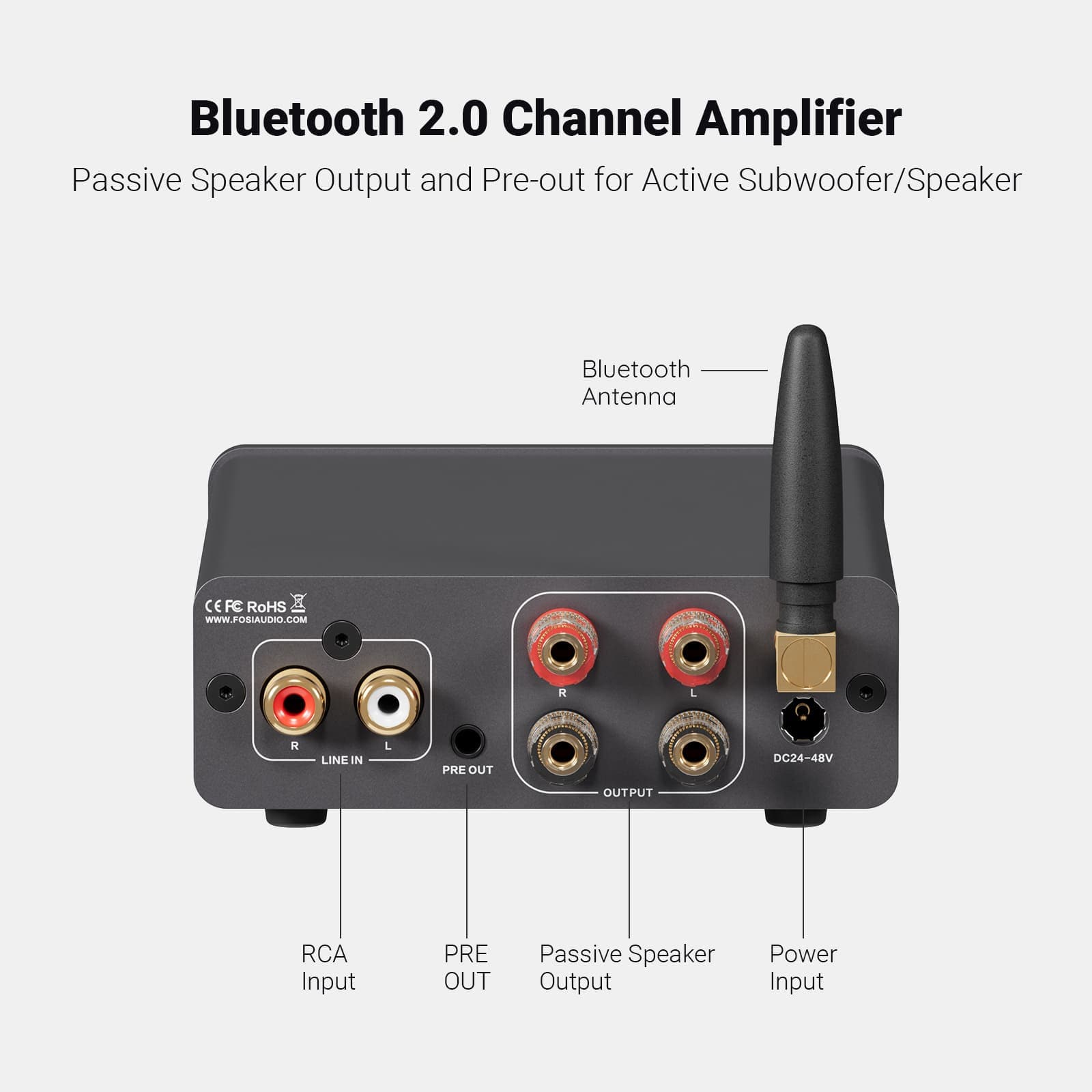 Fosi Audio BT20A PRO 300W x2 TPA3255 2 Channel Bluetooth 5.0 Power Amplifier