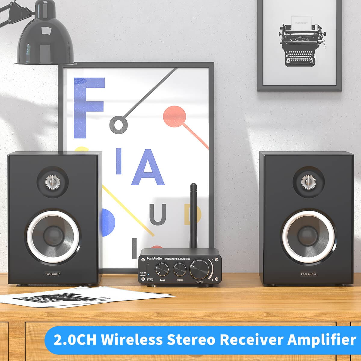 2.0ch wireless stereo receiver amp