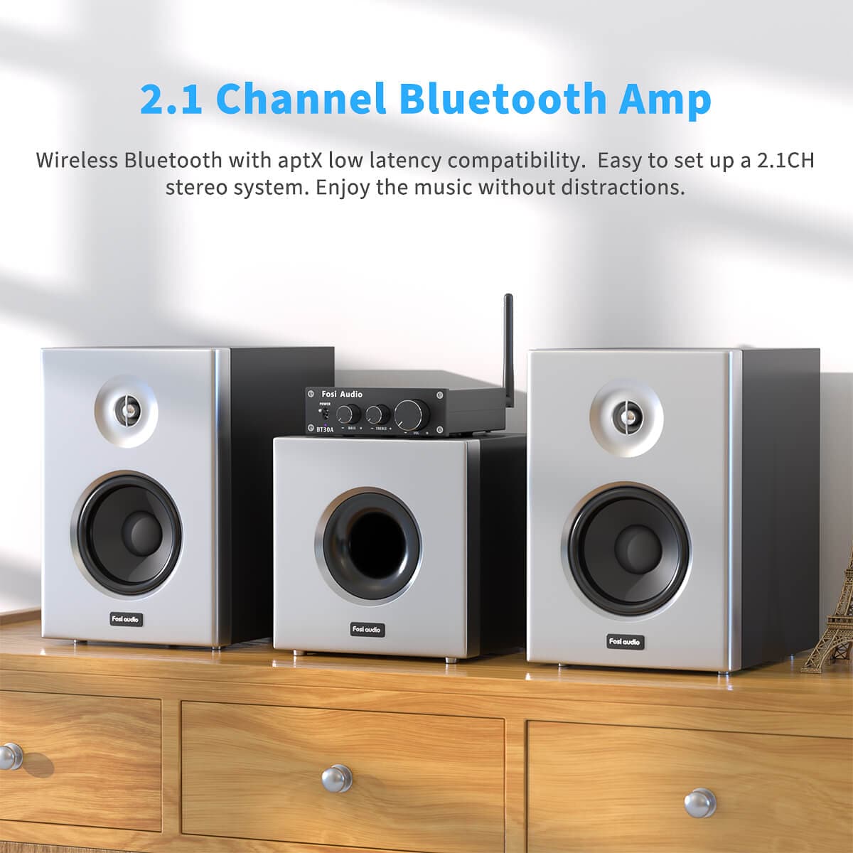 fosi audio wireless bluetooth amplifier support aptX