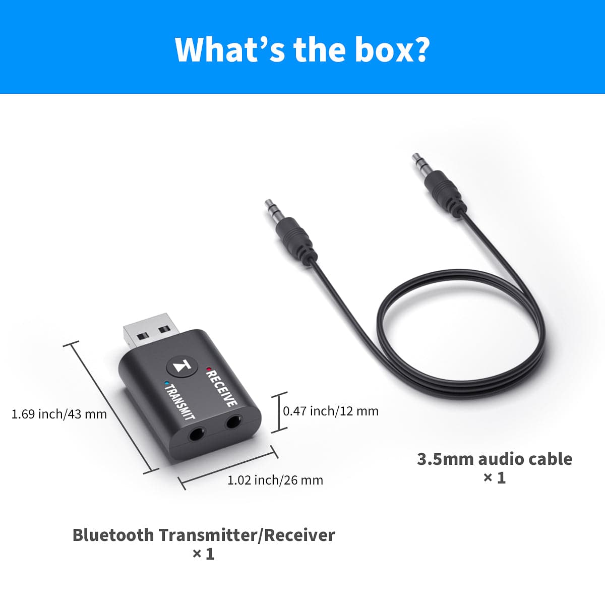 Fosi Audio RT-01 Bluetooth 5.0 Adapter Receiver Transmitter