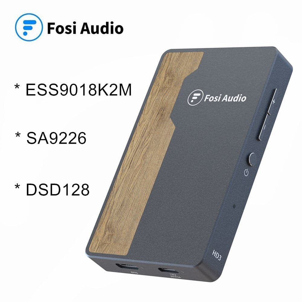 Fosi Audio HD3 DSD 128 ESS9018K2M USB DAC Headphone Amplifier for Android/Computer/Sony/Xiaomi for Apple iPhone iPad 24bit/192k
